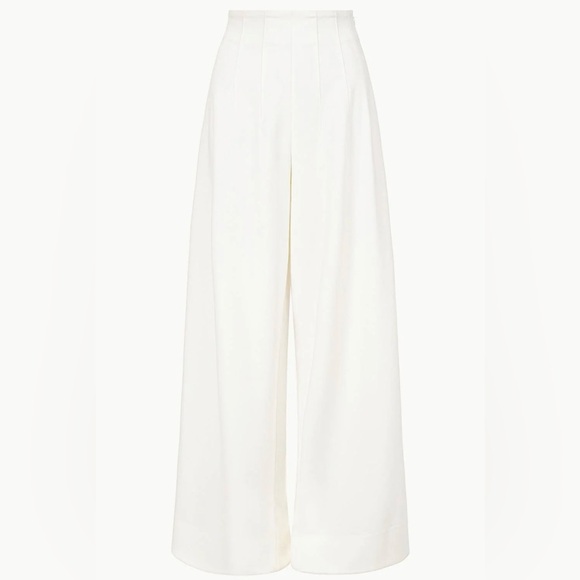 STAUD Caleb Pant in Ivory wide leg pant trousers- size 4 - Picture 7 of 17
